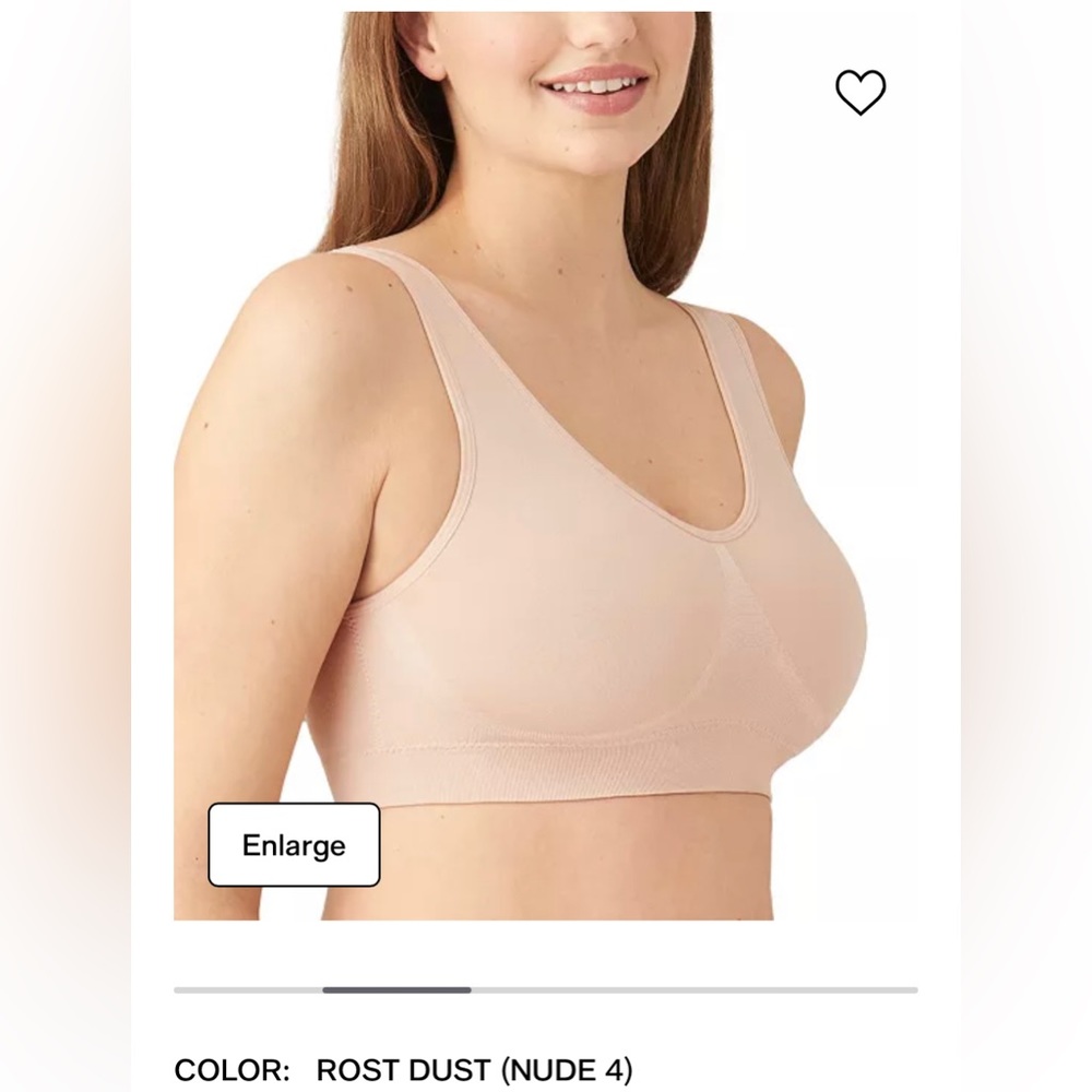 Wacoal, B-Smooth wireless bralette, size 34, rose dust Nude, brand new with tags